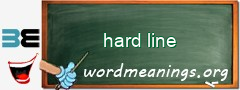 WordMeaning blackboard for hard line